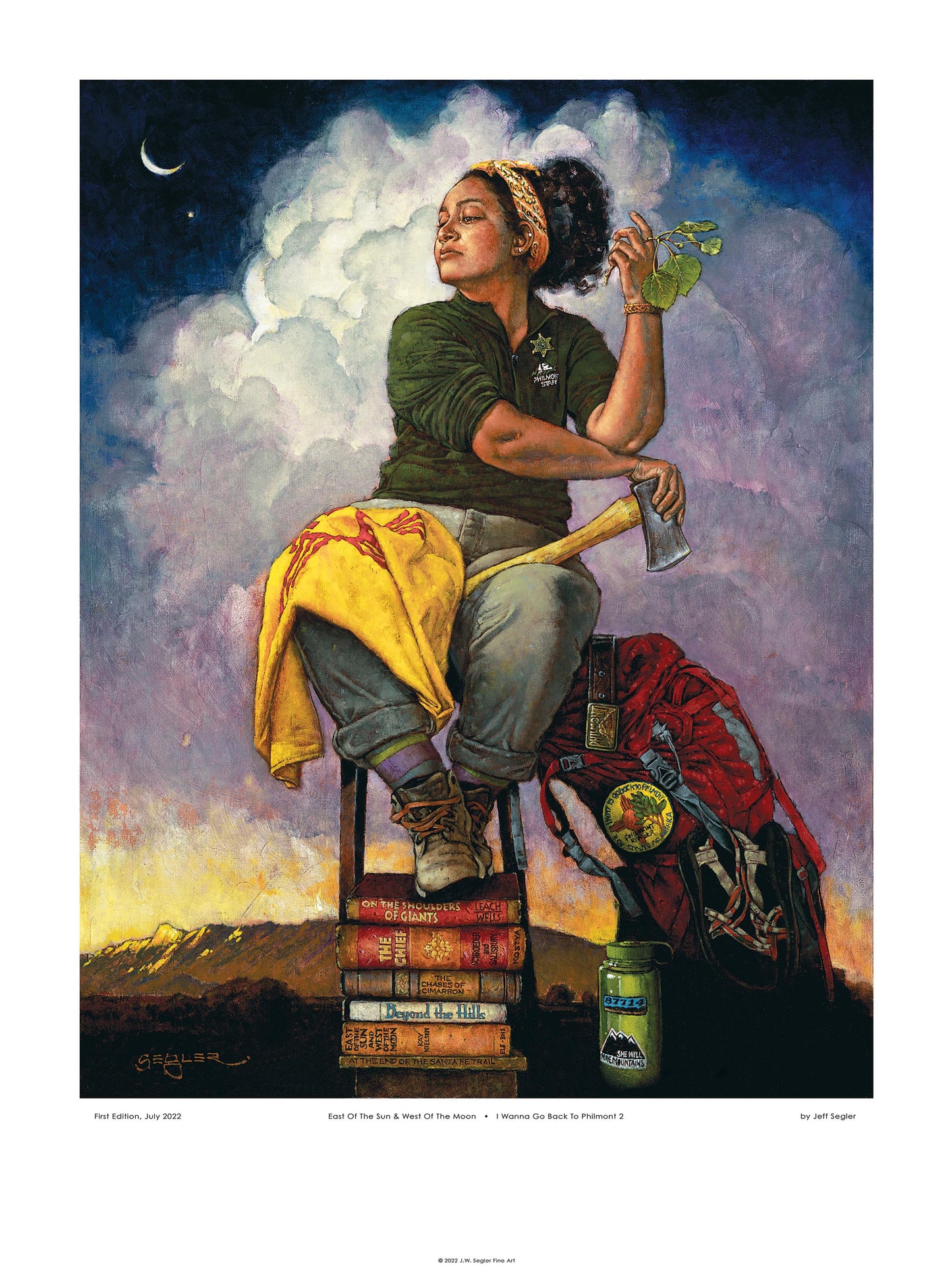 East Of The Sun & West Of The Moon, IWGBTP 2. LITHOGRAPH Art Print signed and numbered, 32"x24" by Jeff Segler. Original on display at the National Scouting Museum.