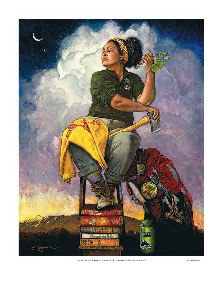 East Of The Sun & West Of The Moon, IWGBTP 2. GICLEE Art Print signed and numbered, 22" x 17" by Jeff Segler. Original on display at the National Scouting Museum.
